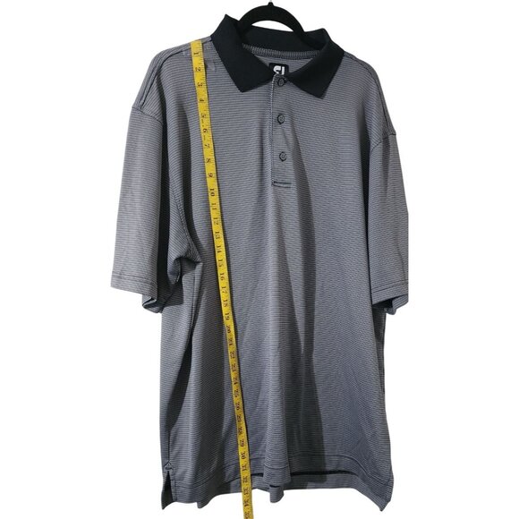 FootJoy Mens XXL Grey Short Sleeve Polo Shirt 100% Polyester Golf Apparel - Picture 4 of 6